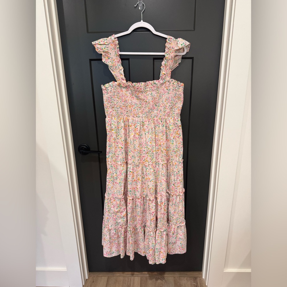 Crown & Ivy Pink Floral Maxi Dress